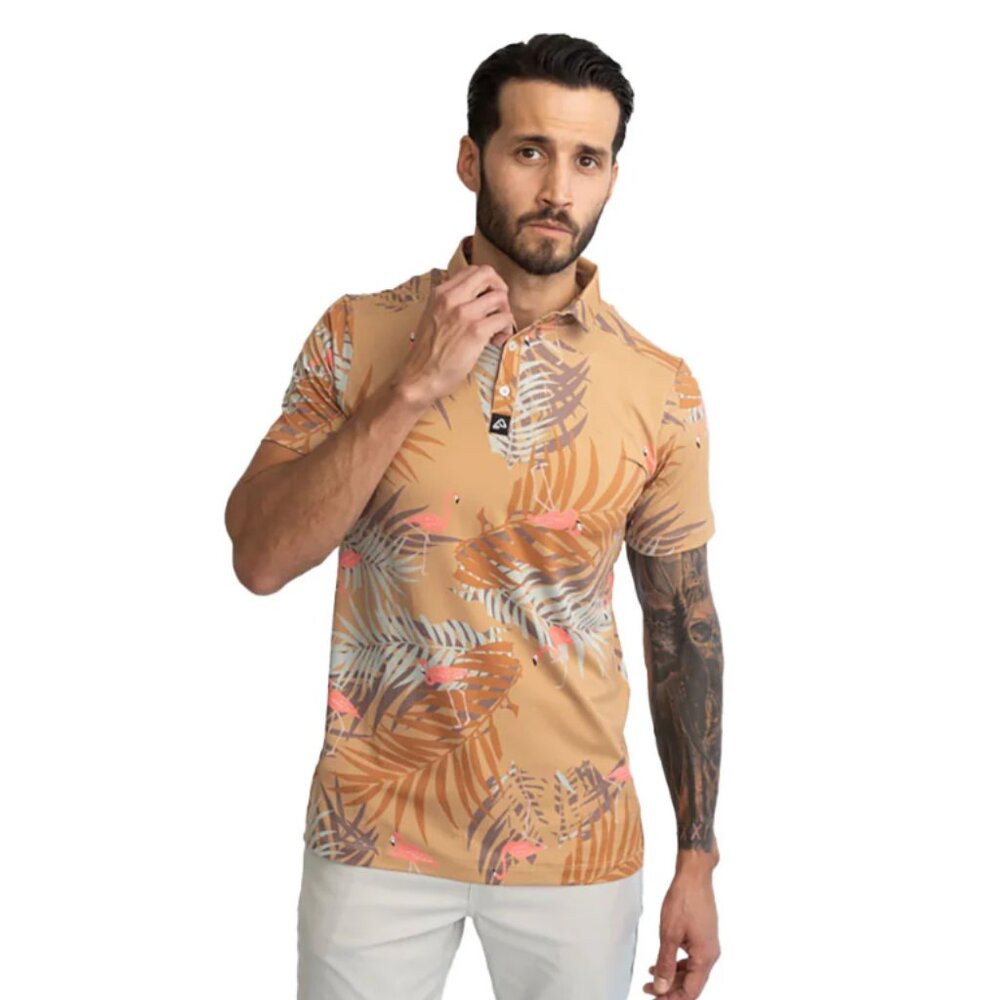 Easy Eagle Tobacco Mens Golf Polo